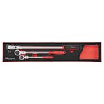 Spärrhandtagsset Teng Tools TEXRF03 Foam