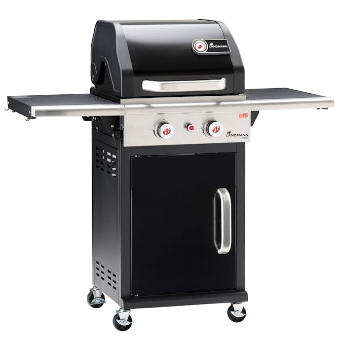 Gasolgrill Landmann Triton flexX PTS 2.0 Black Rostfritt Stål 2 Brännare & Integrerad Termometer