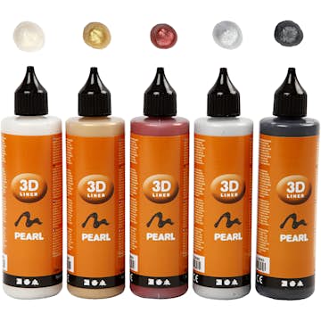 3D-liner Creativ Company Metallicfärger 5x100 ml/1 Förp