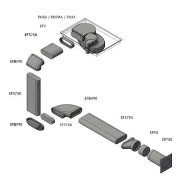 Rörpaket 3 BORA PURE rund