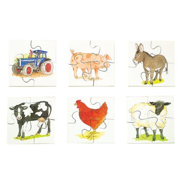 Pussel ABA Skol Bondgård 6 Olika