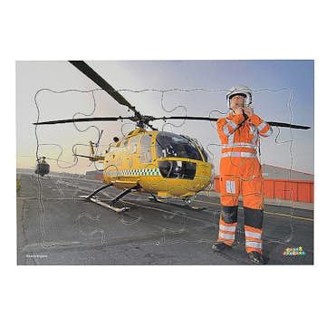Pussel ABA Skol Rampussel Helikopter 12 Bitar
