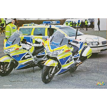 Pussel ABA Skol Rampussel Polismotorcyklar
