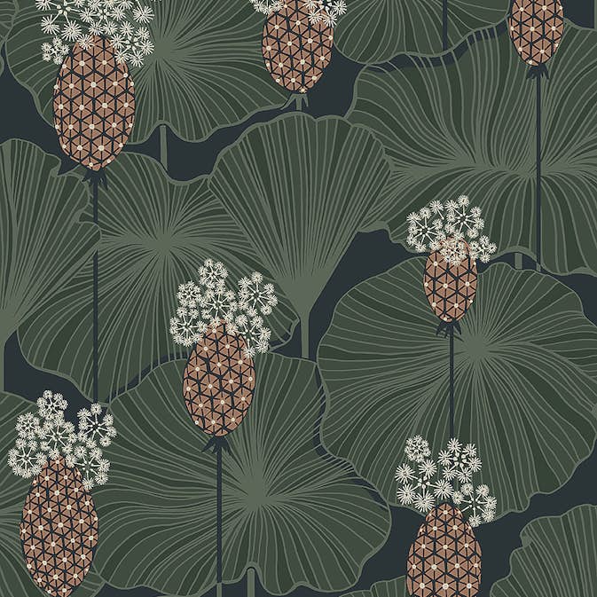Tapet Boråstapeter Eastern Simplicity Umbrella Leaves 3119