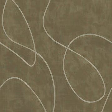 Fototapet Eijffinger Artifact väggbild Painted Lines Olive 312486