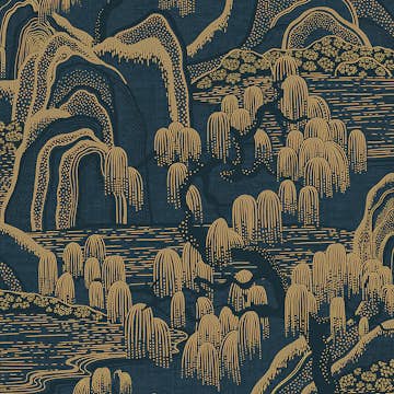 Tapet Boråstapeter Eastern Simplicity Indigo Garden 3132