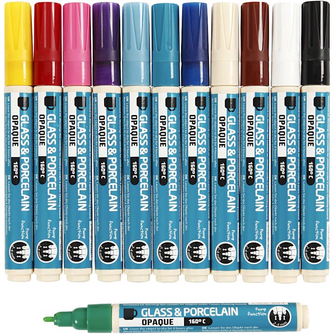 Porslin Creativ Company Och Glaspenna Spets 2-4 mm Täckande 12 St/1 Förp