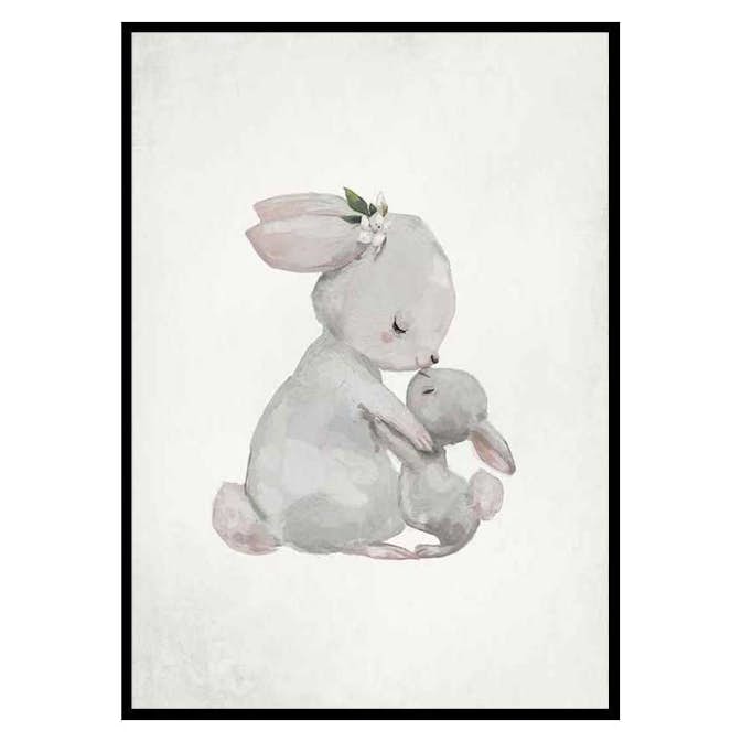 Poster Gallerix Watercolor Rabbits