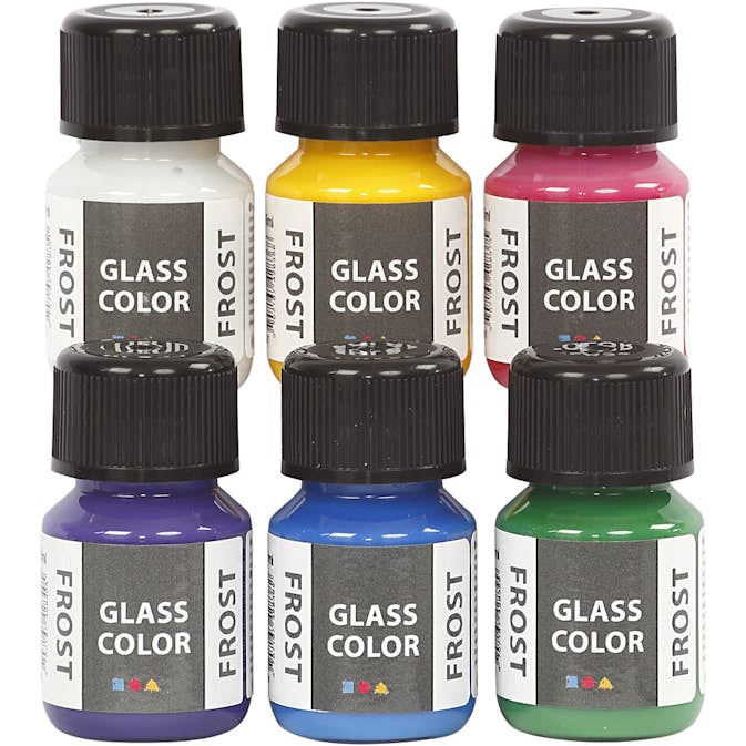 Glasfärg Creativ Company Frost Mixade Färger 6x30 ml/1 Förp