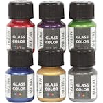 Glasfärg Creativ Company Metall 6x30 ml/1 Förp