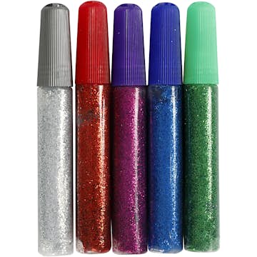 Glitterlim Creativ Company Mixade Färger 5x10 ml/Förp