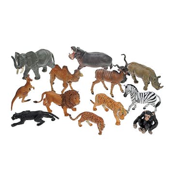 Leksaksdjur ABA Skol Vilda Djur 12 st 3190026