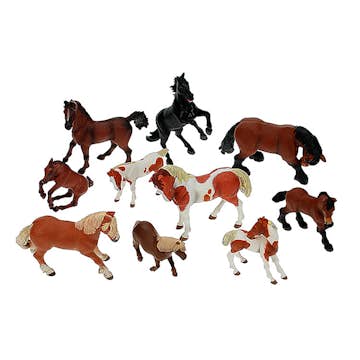 Leksaksdjur ABA Skol Hästar 10 st
