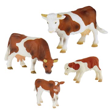 Leksaksdjur ABA Skol Kofamilj Bully 4 Olika