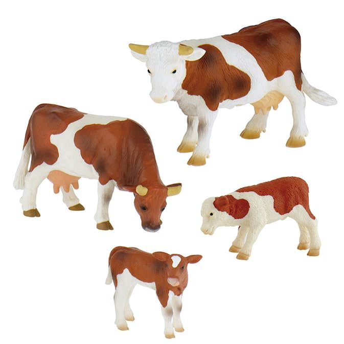 Leksaksdjur ABA Skol Kofamilj Bully 4 Olika