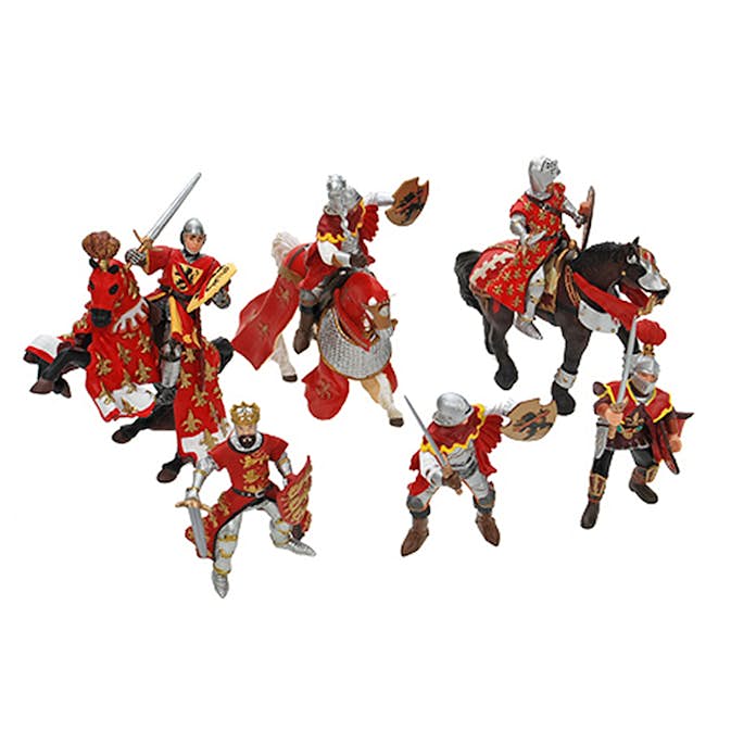 Lekfigurer ABA Skol Riddare Röd 9 delar