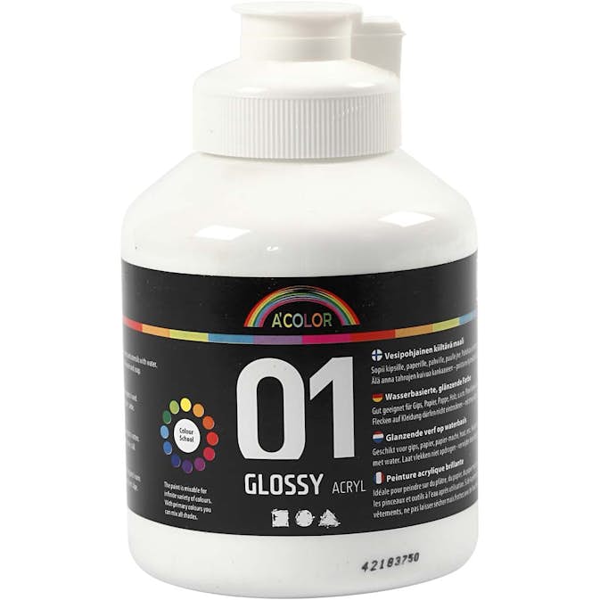 Akrylfärg Creativ Company A-color Nr 01 Blank 500 ml/1 Flaska