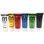 Akrylfärg Creativ Company A-color standardfärger Nr 01 Blank 6st 20 ml/1 Förp