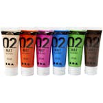 Akrylfärg Creativ Company Readymix A-color Kompletterande Färger Nr 02 Matt 6st 20 ml/1 Förp