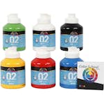 Akrylfärg Creativ Company Readymix A-color Primärfärger Nr 02 Matt 6st 500 ml/1 Förp