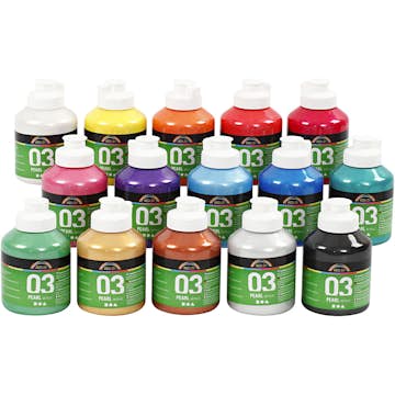 Akrylfärg Creativ Company A-color Mixade Färger Nr. 03 Metallic 15st 500 ml/1 Låda