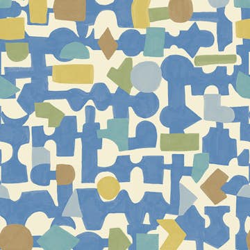 Väggbild Eijffinger Explore Blocks Kobalt 323103