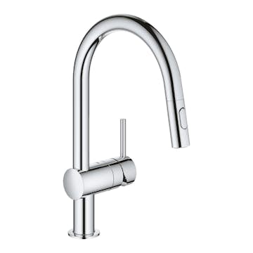 Köksblandare Grohe Minta C-pip Engreppsblandare Krom Svängbar & Utdragbar Pip