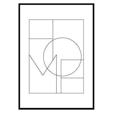 Poster Gallerix Home Line Art