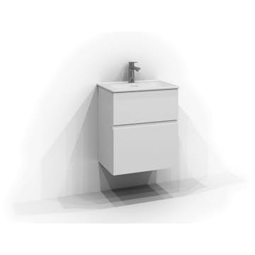 Tvättställsskåp Svedbergs Poem Profil 350 med 2 Lådor