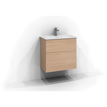 Tvättställsskåp Svedbergs Poem Plan 350 med 2 Lådor