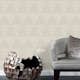 Tapet Origin Slitna Metalltrianglar Beige