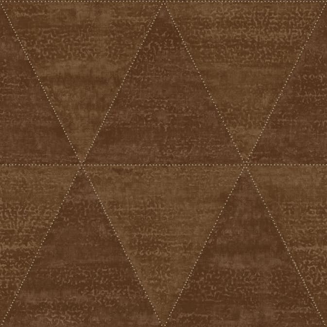 Tapet Origin Slitna Metalltrianglar Rostbrun