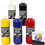 Textilfärg Creativ Company Primärfärger 5X500 ml/1 Förp