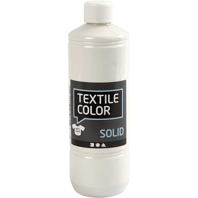 Textilfärg Creativ Company Solid Täckande Täckvit 500 ml/1 Flaska