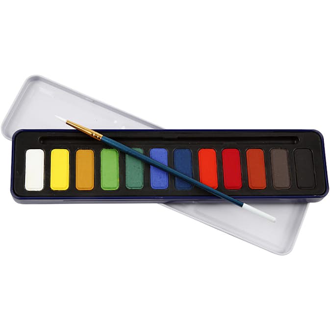 Akvarellset Creativ Company Stl 12x30 mm 12 Färg/1 Förp