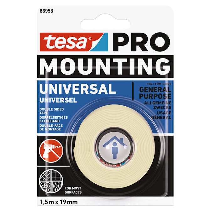 Monteringstejp Tesa Pro Universal 19 mm