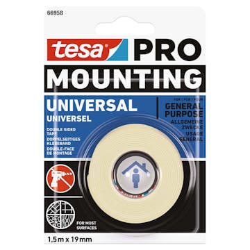 Monteringstejp Tesa Pro Universal 19 mm