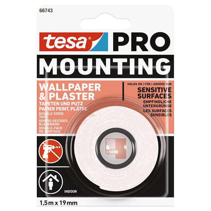 Monteringstejp Tesa Pro Tapet 19 mm