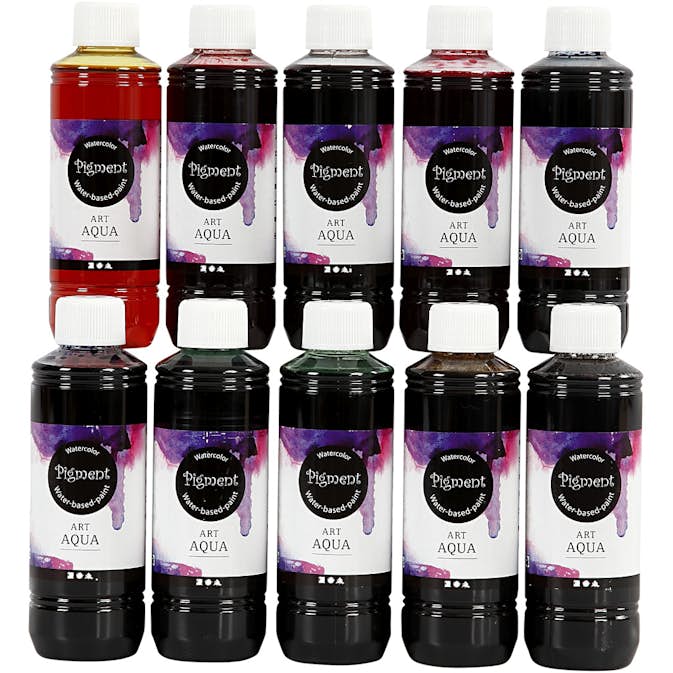 Akvarellfärg Creativ Company Flytande Mixade Färger 10st 1 Förp
