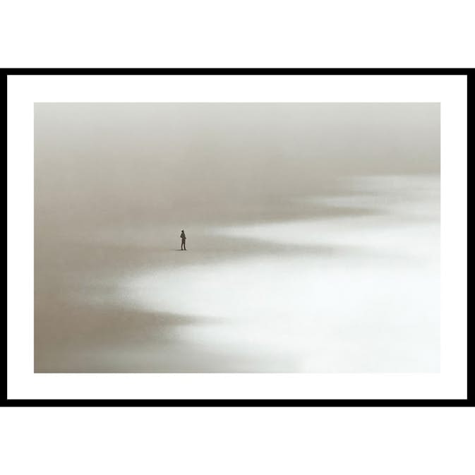 Poster Gallerix Lonely Man Walking The Beach