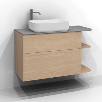 Tvättställsskåp Svedbergs Poem Soft med 2 Lådor