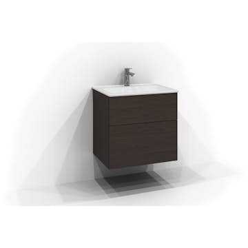 Tvättställsskåp Svedbergs Poem Plan 450 med 2 Lådor