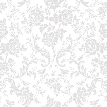 Tapet Duro Rosendal, Vit/silver