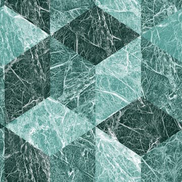 Tapet Origin 3d Marmor Motiv Smaragdgrön