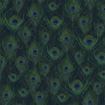 Tapet Origin Påfågelfjädrar Mörkblå