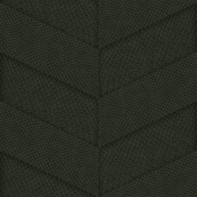 Tapet Origin Kakelmotiv med Ormskinn Tryck Mörkgrön EW347796