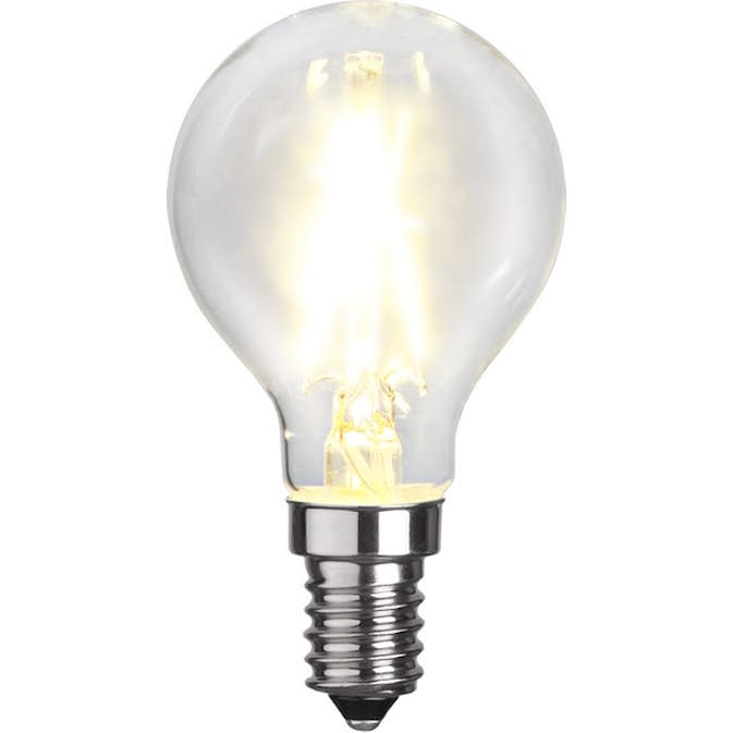 LED-lampa Star Trading Filament E14 P45 Klar 1,5W