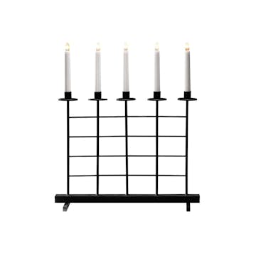 Adventsljusstake Gnosjö Konstsmide 5 Ljus Metall Svart