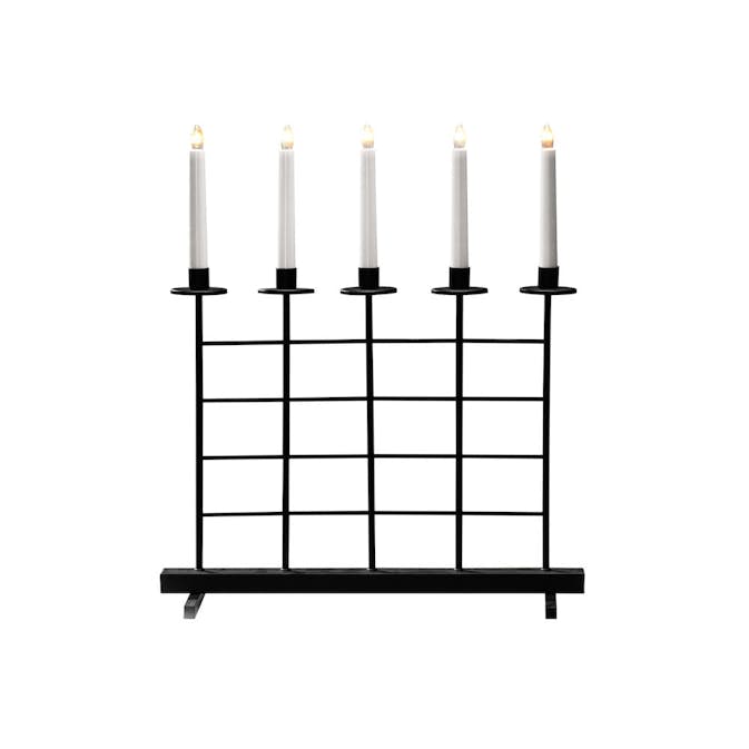 Adventsljusstake Gnosjö Konstsmide 5 Ljus Metall Svart