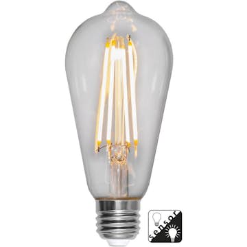 LED-lampa Star Trading E27 ST64 Sensor clear